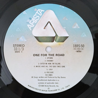 LP/ THE KINKS / ONE FOR THE ROAD / 国内盤 2枚組 ライナー(うすシミ)付き ARISTA 18RS-50/51