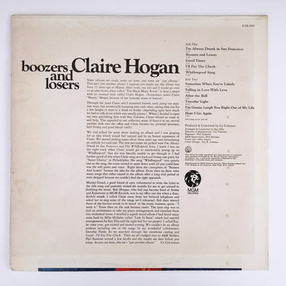 LP/ CLAIRE HOGAN / BOOZERS AND LOSERS / US盤 プロモ盤 黄ラベル MGM SE-4501