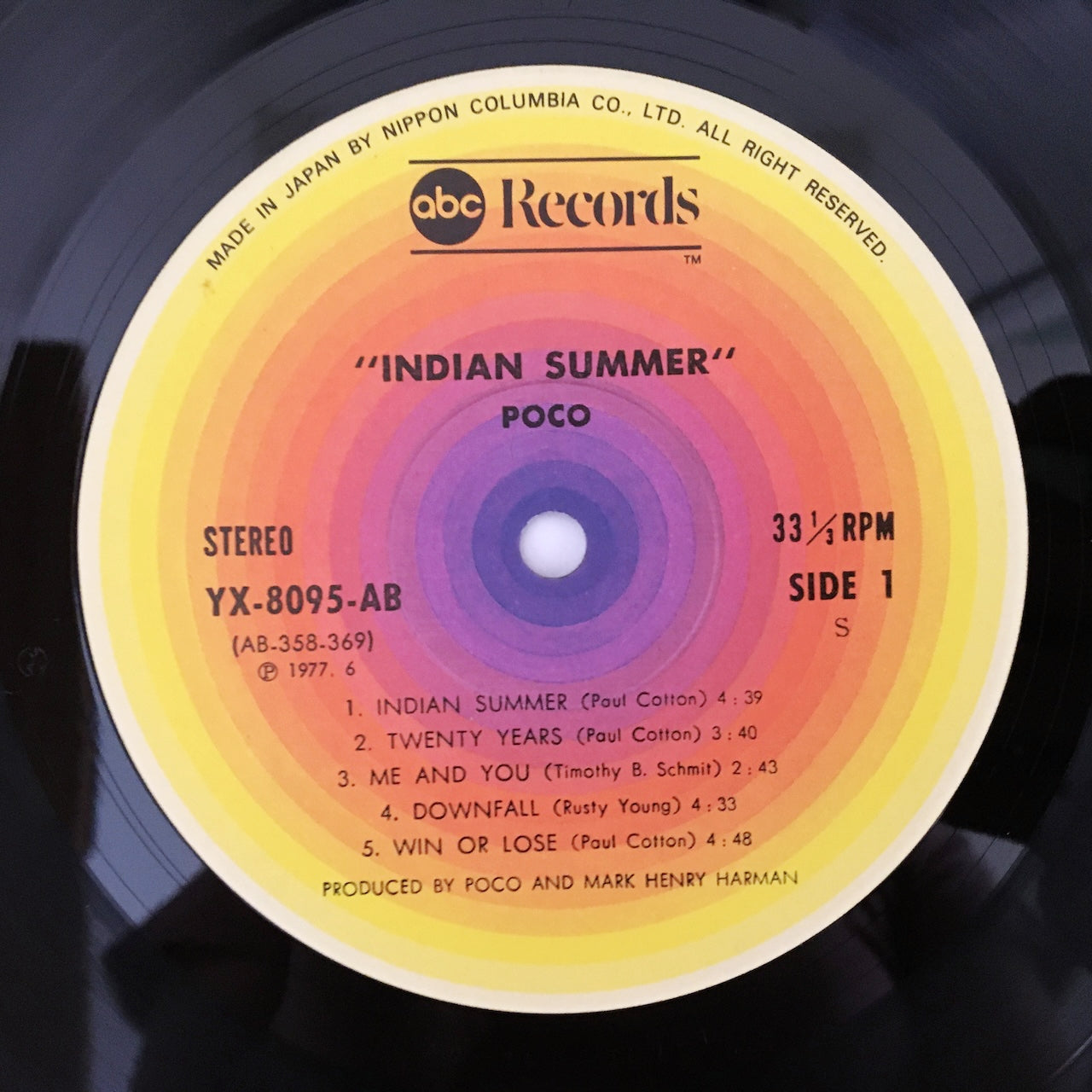 LP/ POCO / INDIAN SUMMER / 国内盤  帯・ライナー付き ABC RECORDS YX8095AB