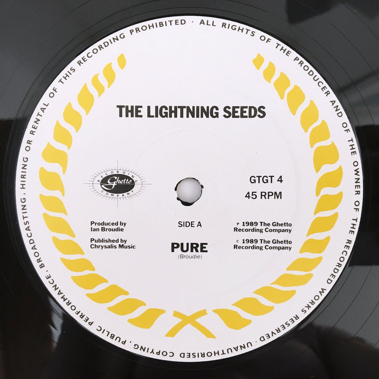 LP/ THE LIGHTNING SEEDS / PURE / UK盤 オリジナル 45回転 INDIE ROCK GHETTO RECORDING COMPANY GTGT4