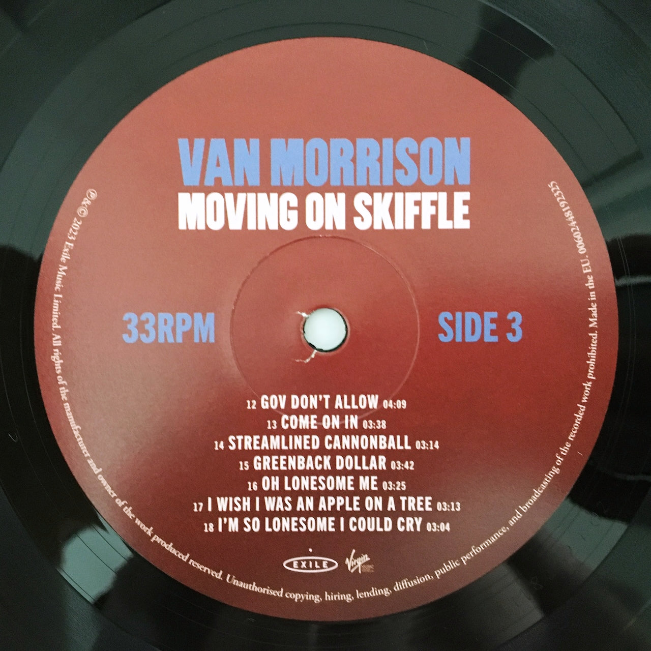 LP/ VAN MORRISON / MOVING ON SKIFFLE / 2023年発売 EXILE 4819228