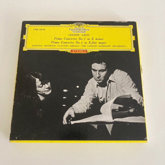 オープンリールテープ / アルゲリッチ、アバド / ショパン、リスト:ピアノ協奏曲第1番 / 国内盤 ライナー 7号 19cm/s (7 1/2IPS) 4トラック  DGG TXG-1010