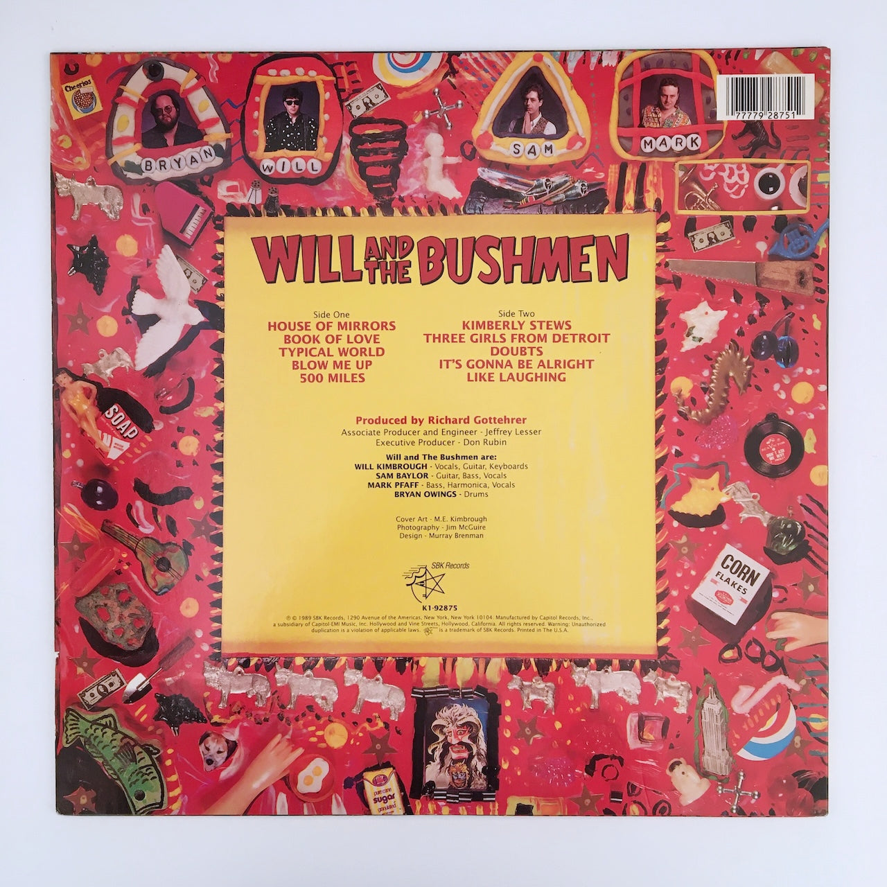 LP/ WILL AND THE BUSHMEN / WILL AND THE BUSHMEN / US盤 オリジナル インナー INDIE ROCK SBK RECORDS K1-92875