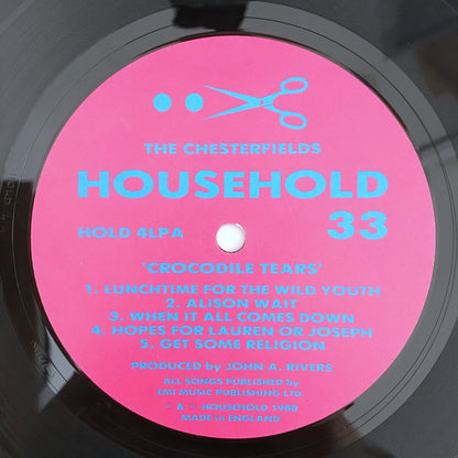 LP/ THE CHESTERFIELDS / CROCODILE TEARS / UK盤 オリジナル INDIE ROCK  HOUSEHOLD HOLD4LP