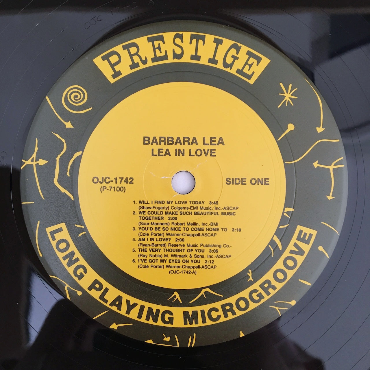 LP/ BARBARA LEA / LEA IN LOVE / US盤 OJC ボーカル PRESTIGE OJC-1742