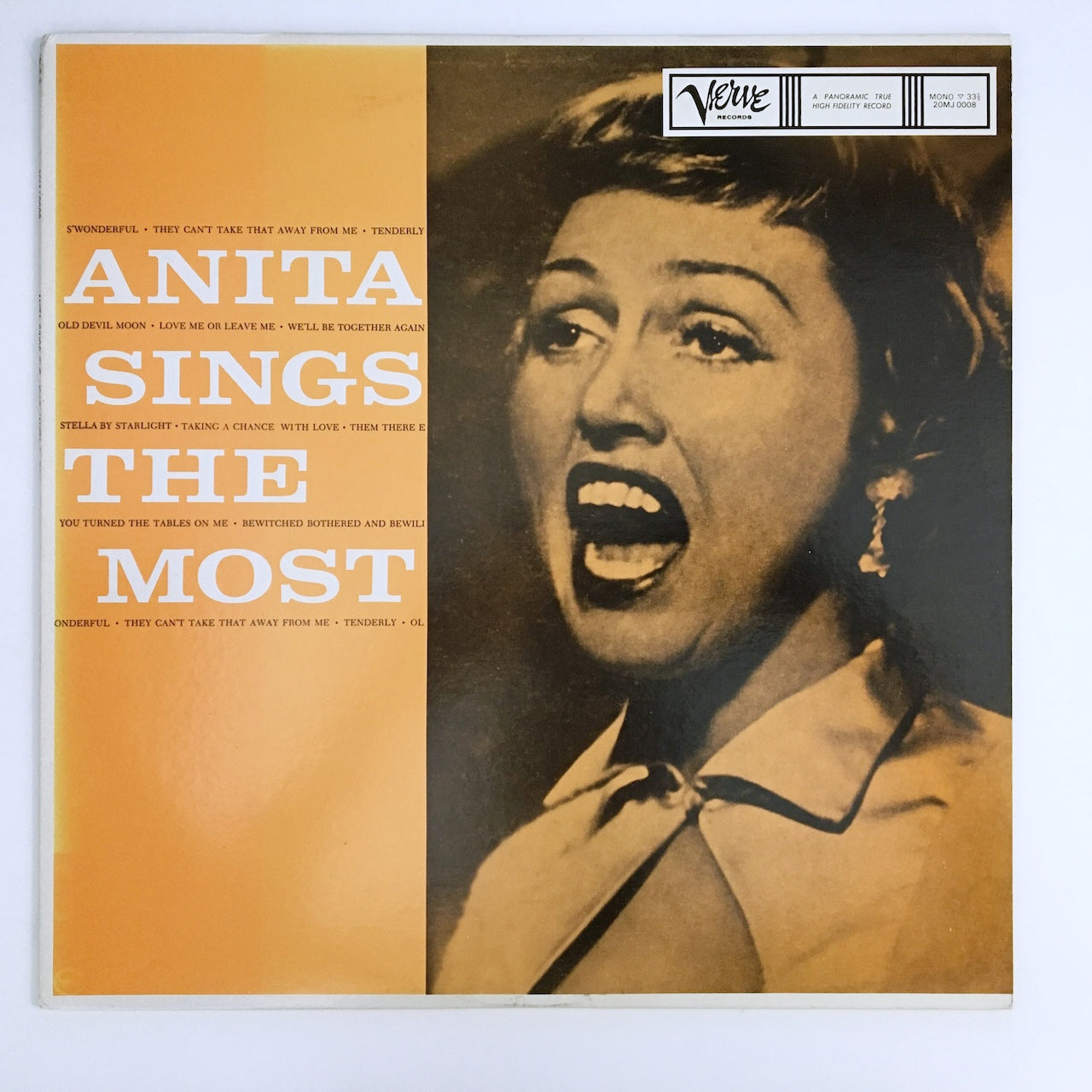 LP/ ANITA O'DAY / ANITA SINGS THE MOST / 国内盤 ライナー VERVE RECORDS 20MJ0008