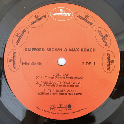 LP/ CLIFFORD BROWN AND MAX ROACH / CLIFFORD BROWN AND MAX ROACH / US盤 赤ラベル MERCURY MG36036