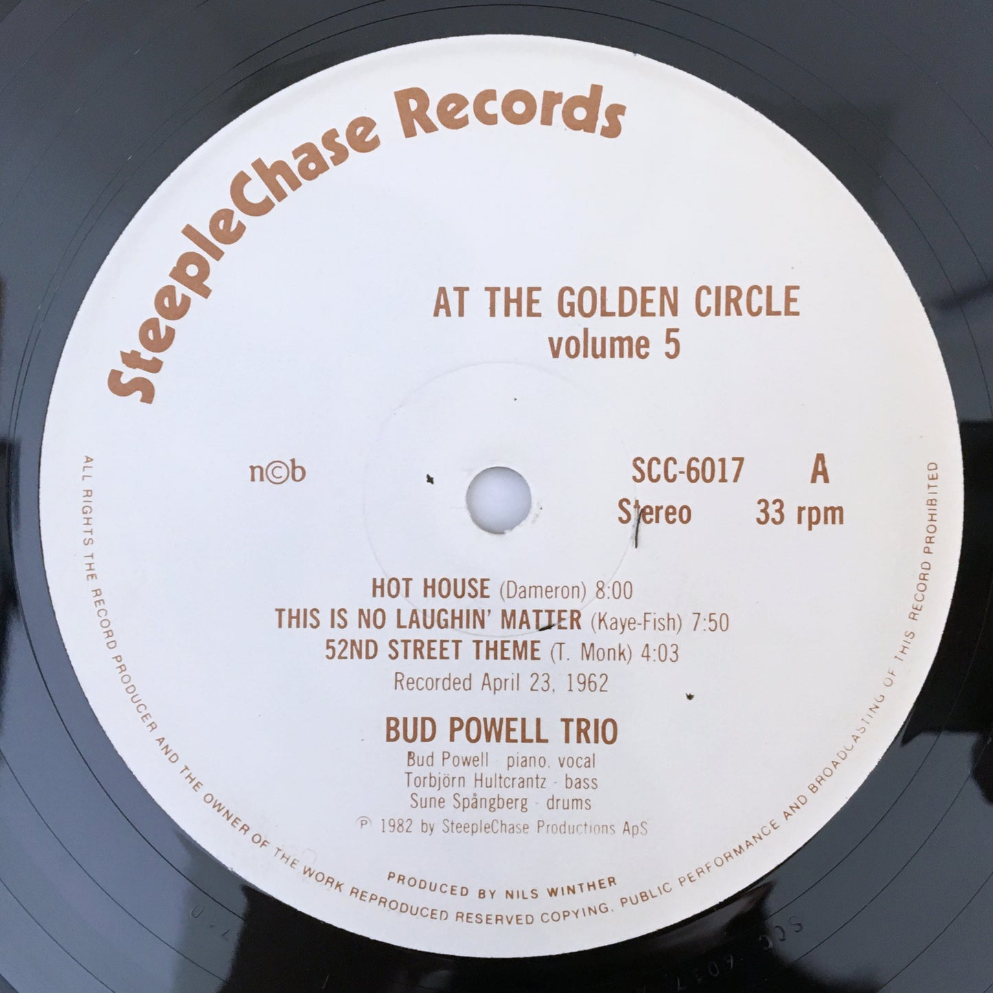 LP/ BUD POWELL / AT THE GOLDEN CIRCLE VOLUME 5 / デンマーク盤 STEEPLE CHAISE SCC6017