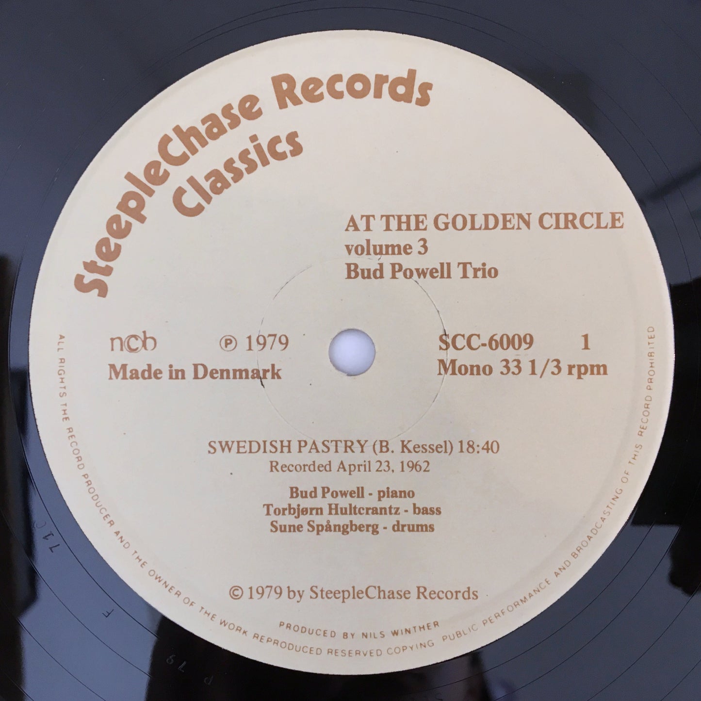 LP/ BUD POWELL / AT THE GOLDEN CIRCLE VOLUME 3 / デンマーク盤 STEEPLE CHAISE SCC6009