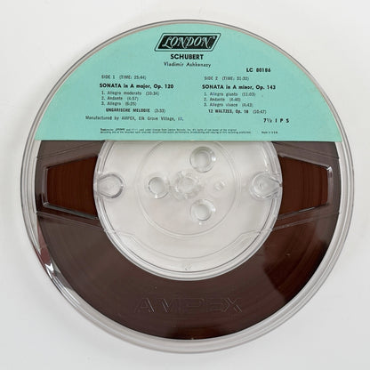 オープンリール/ ウラディーミル・アシュケナージ / シューベルト：ピアノソナタ第13番 他 / US盤 7号 4トラック 19cm/s (7 1/2IPS) LONDON LC80186