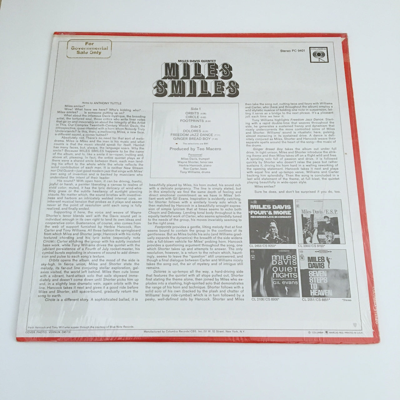 LP/ MILES DAVIS / MILES SMILES / US盤 COLUMBIA PC9401