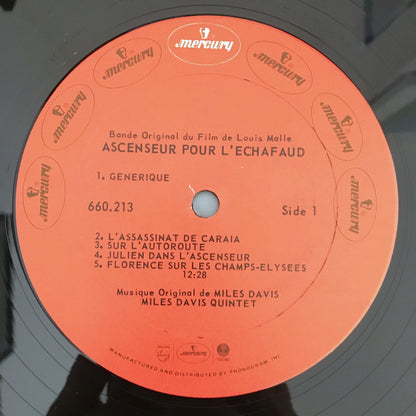 LP/ MILES DAVIS / ASCENSEUR POUR L'ECHAFAUD / US盤 赤ラベル MERCURY 660213