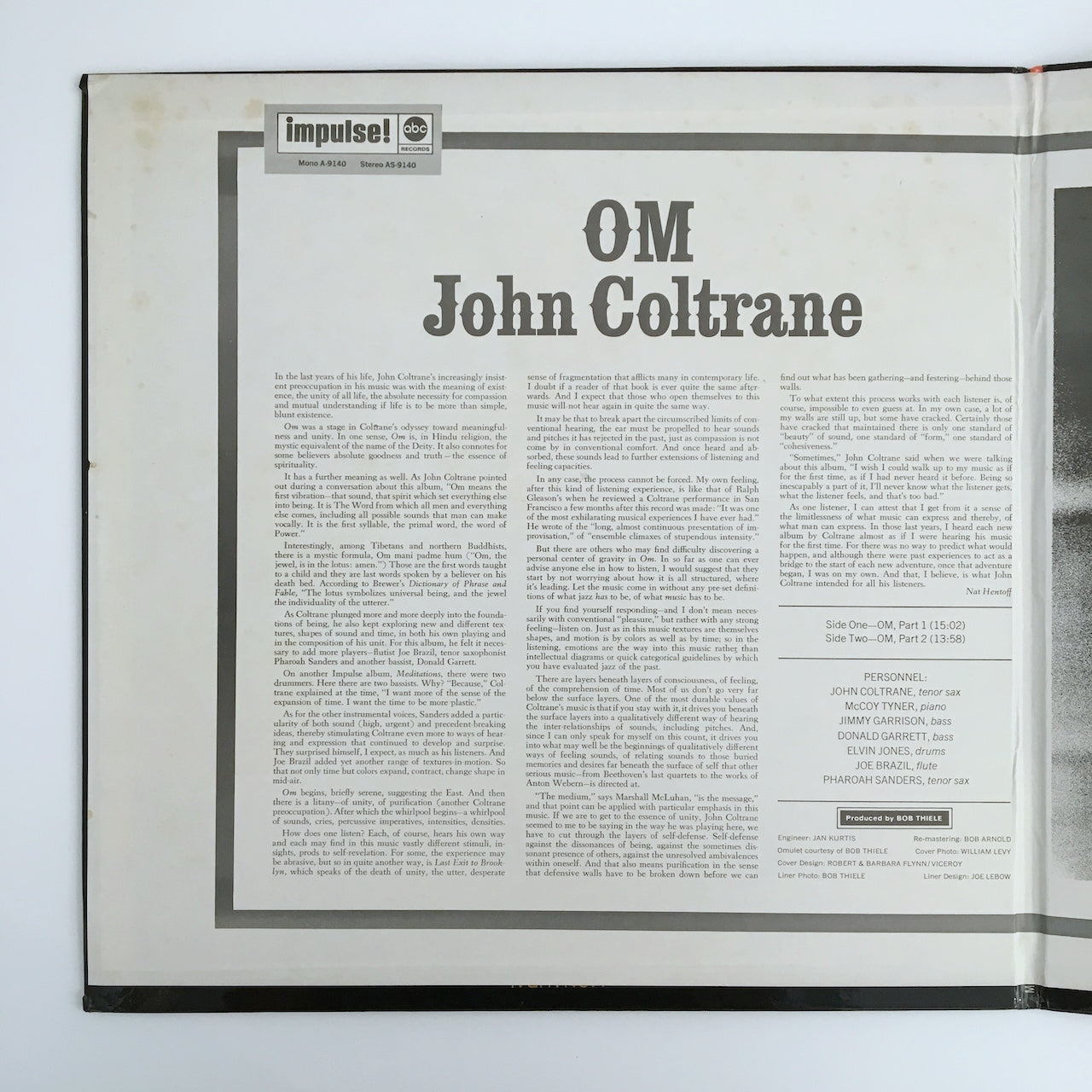 LP/ JOHN COLTRANE / OM / US盤 直輸入盤 IMPULSE AS9140