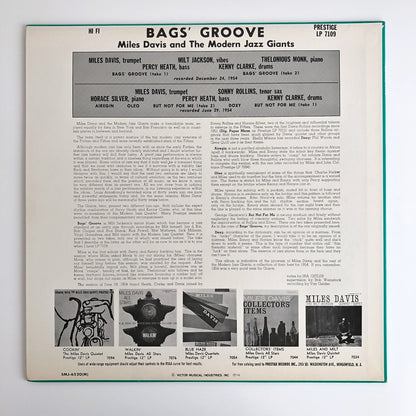 LP/ MILES DAVIS / BAGS GROOVE / 国内盤 ライナー(若干シミ) PRESTIGE  SMJ-6520