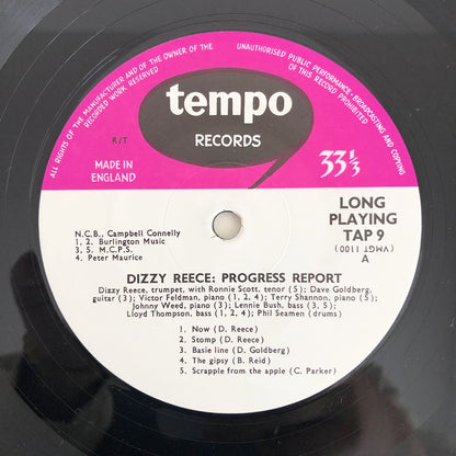 LP/ DIZZY REECE / PROGRESS REPORT / 国内盤 澤野公房 ライナー 白スリーヴ TEMPO  TAP9