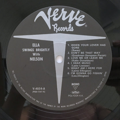 LP/ ELLA FITZGERALD / ELLA SWINGS BRIGHTLY WITH NELSON / 国内盤  ライナー付き VERVE POJJ1561