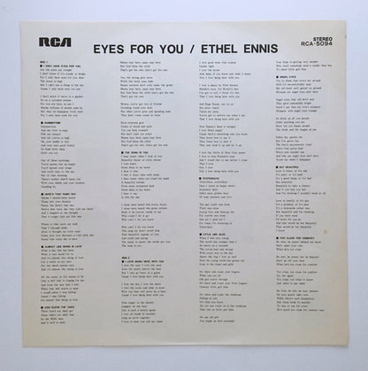 LP/ ETHEL ENNIS / EYES FOR YOU / 国内盤  ライナー付き RCA RCA5094