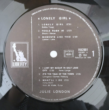 LP/ JULIE LONDON / LONELY GIRL / フランス盤  LIBERTY 1552901