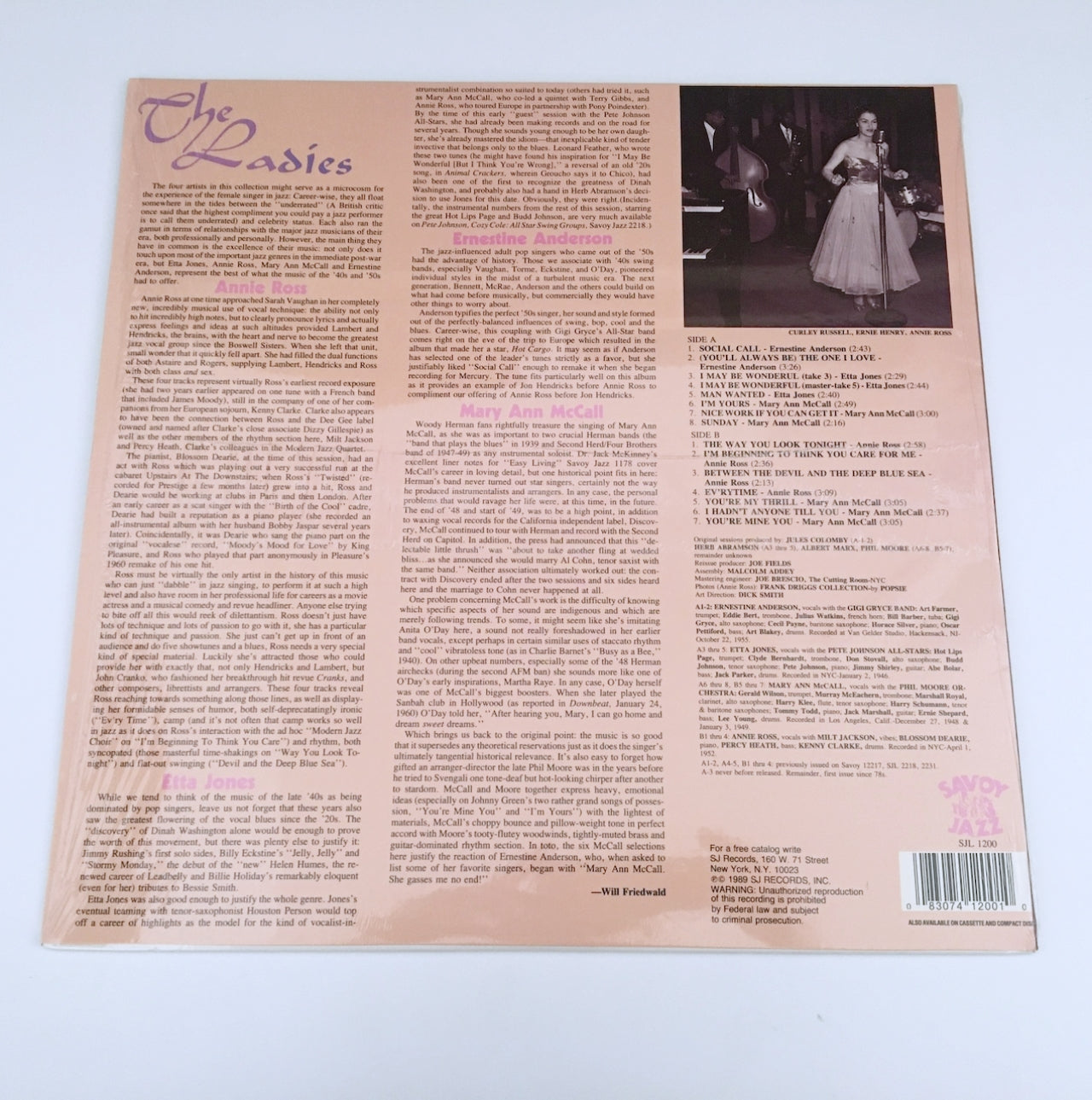 LP/ ERNESTINE ANDERSON / THE LADIES / US盤 ボーカル SAVOY  SJL1200