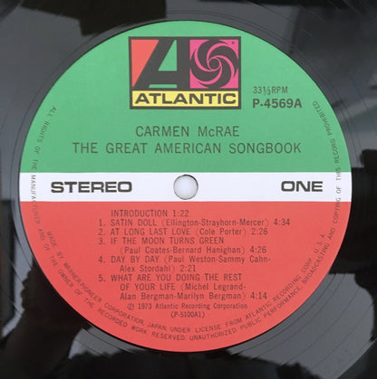 LP/ CARMEN McRAE  / THE GREAT AMERICAN SONGBOOK / 国内盤  ライナー付き ATLANTIC   P4569/70