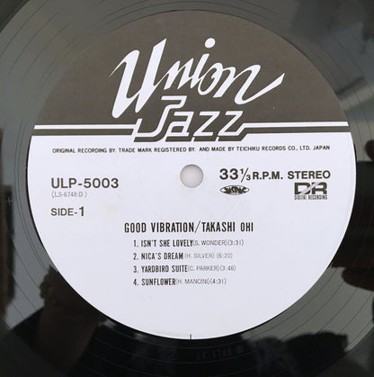 LP/ 大井貴司 / GOOD VIBRATION / 国内盤 ライナー付き UNION JAZZ ULP-5003