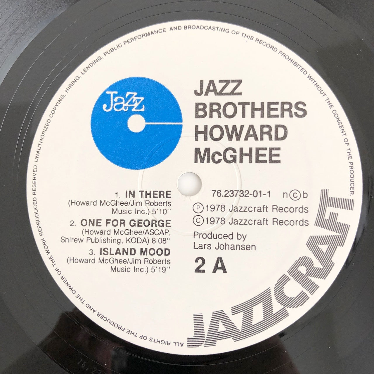 LP/ HOWARD McGHEE / JAZZ BROTHERS / デンマーク盤 JAZZCRAFT RECORDS JAZZCRAFT2