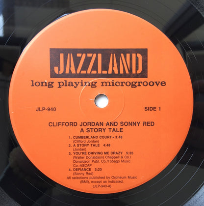 LP/ CLIFFORD JORDAN AND SONNY RED / A STORY TALE / US盤 WAVE JAZZ JAZZLAND WWLJ-7045