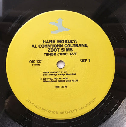 LP/ HANK MOBLEY,JOHN COLTRANE,ZOOT SIMS / TENOR CONCLAVE / US盤 OJC ORIGINAL JAZZ CLASSICS OJC127