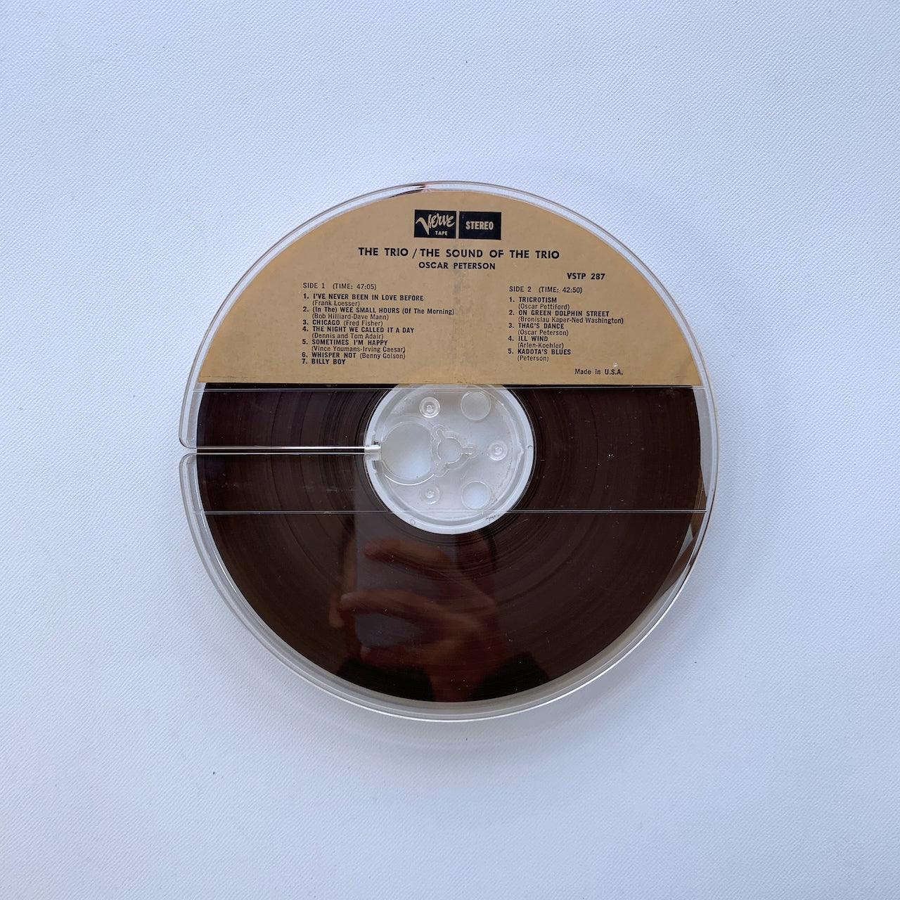 オープンリール/ OSCAR PETERSON / THE TRIO / THE SOUND OF THE TRIO / US盤 7号 4トラック 19cm/s (7 1/2IPS) インサート VERVE VSTP287