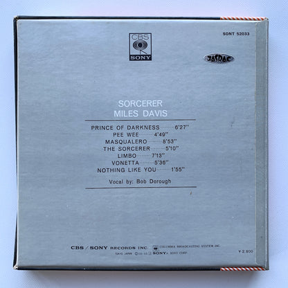 オープンリール/ MILES DAVIS / SORCERER / 国内盤 7号 4トラック 19cm/s (7 1/2IPS) 帯・ライナー CBS SONY SONT-52033