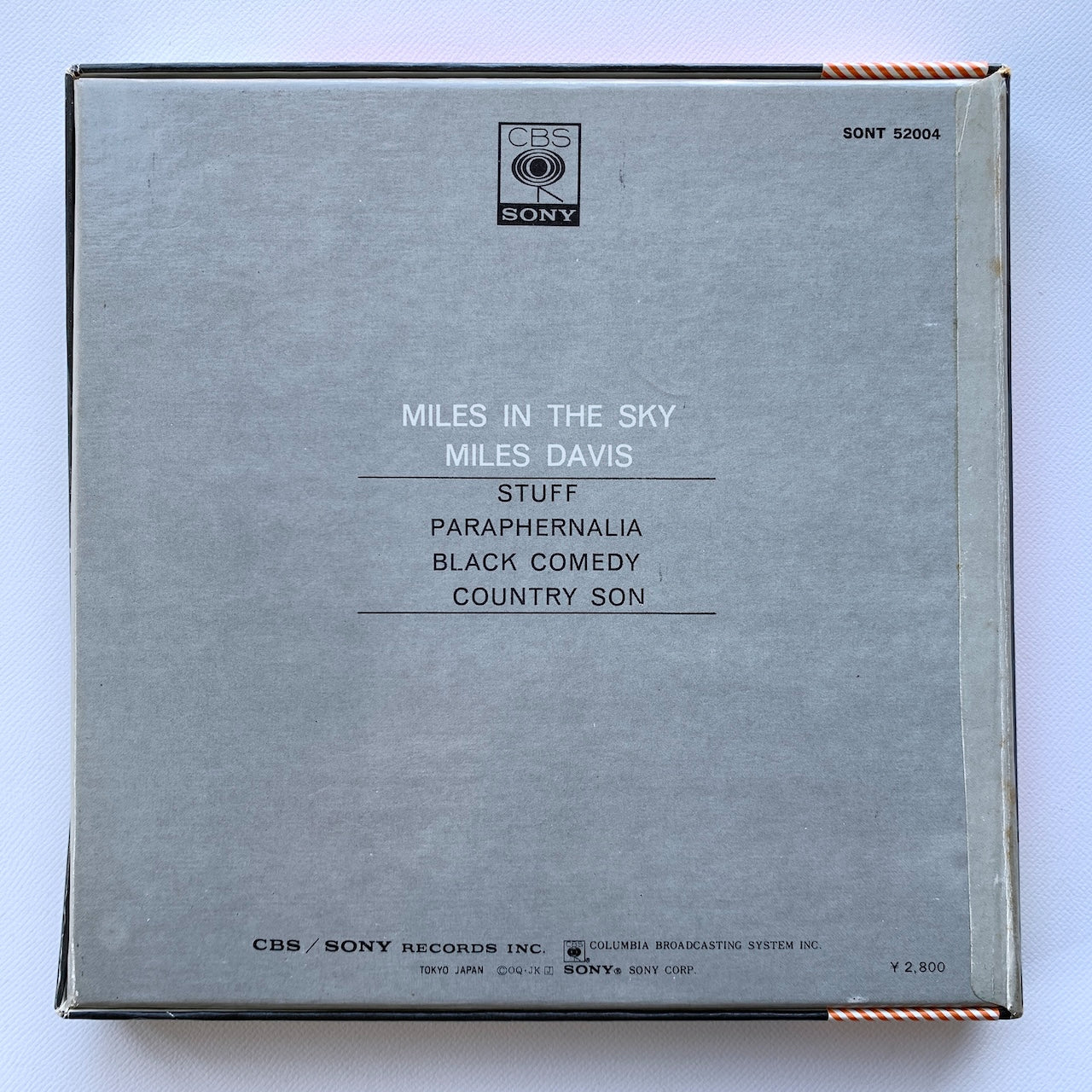 オープンリール/ MILES DAVIS / MILES IN THE SKY / 国内盤 7号 4トラック 19cm/s (7 1/2IPS) 帯・ライナー CBS SONY SONT-52004