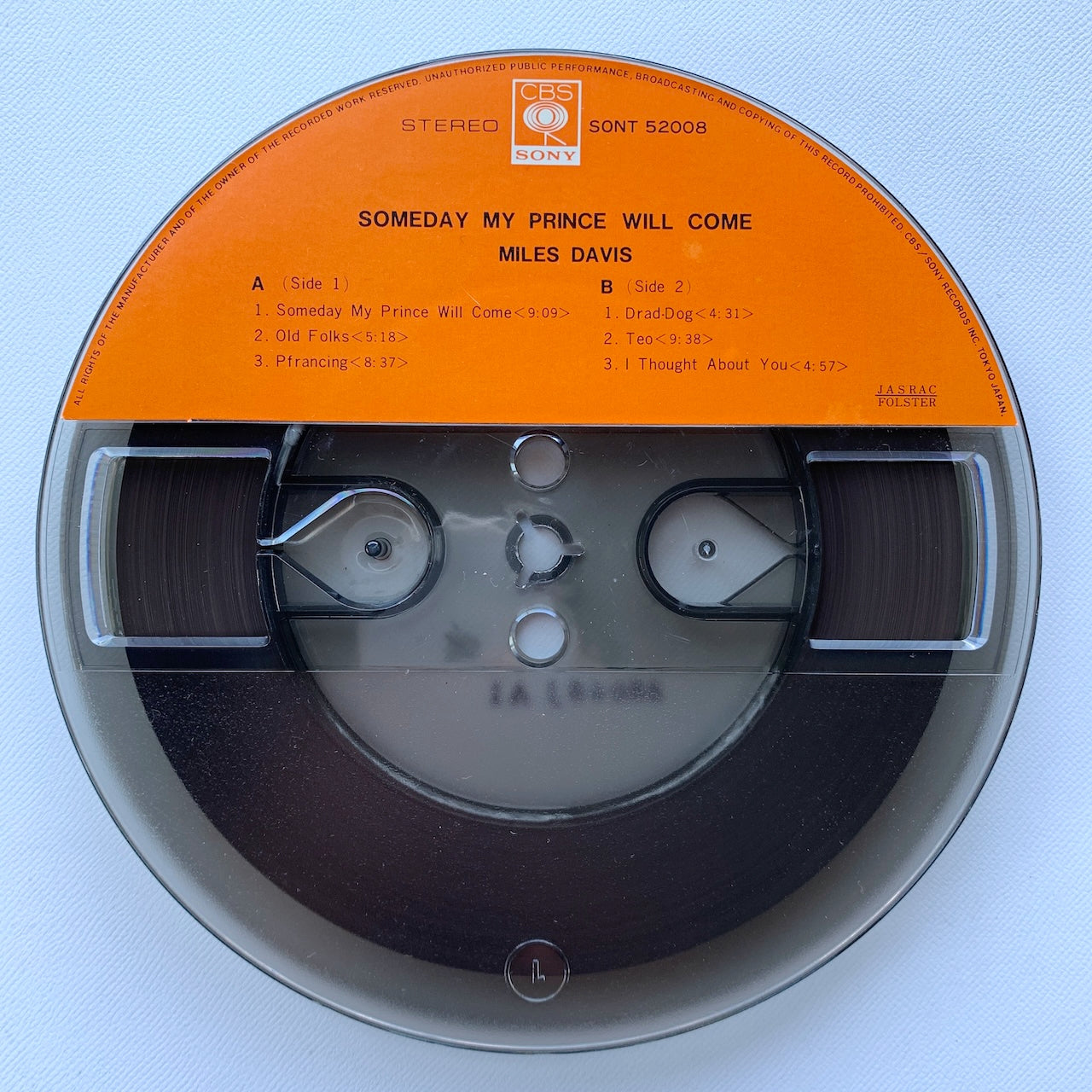 オープンリール/ MILES DAVIS / SOMEDAY MY PRINCE WILL COME / 国内盤 7号 4トラック 19cm/s (7 1/2IPS) 帯・ライナー CBS SONY SONT-52008