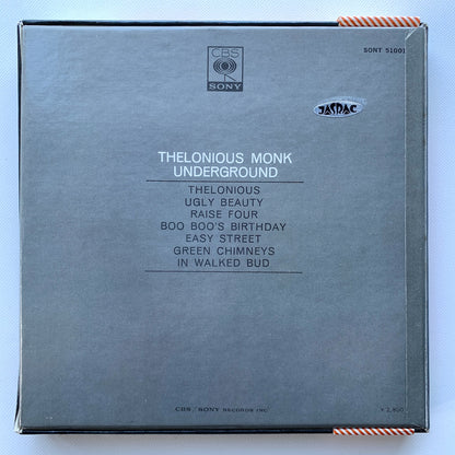 オープンリール/ THELONIOUS MONK / UNDERGROUND / 国内盤 7号 4トラック 19cm/s (7 1/2IPS) 帯・ライナー CBS SONY SONT-51001
