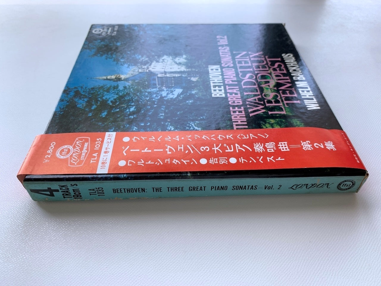 オープンリール/ バックハウス / ベートーヴェン：3大ピアノソナタ第2集 / 国内盤 7号 4トラック 19cm/s (7 1/2IPS) 帯・ライナー LONDON TLA-1035 34793