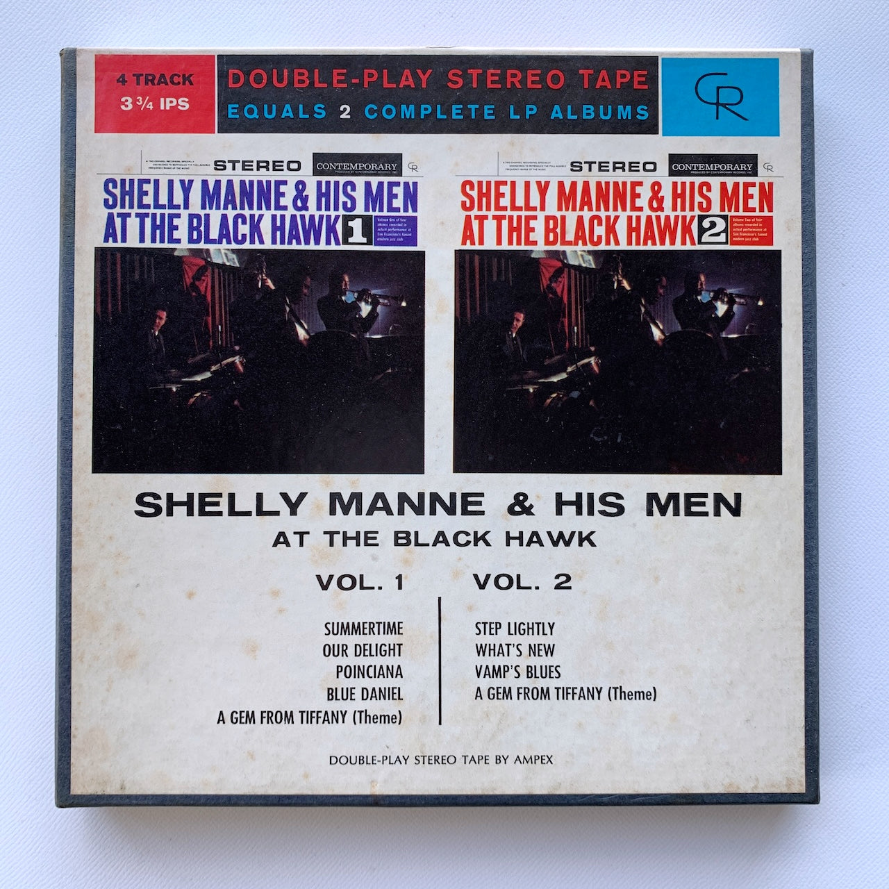 オープンリール/ SHELLY MANNE / AT THE BLACK HAWK, VOL. 1 & VOL. 2 / US盤 7号 4トラック 9.5cm/s (3 3/4IPS) CONTEMPORARY CYF7578