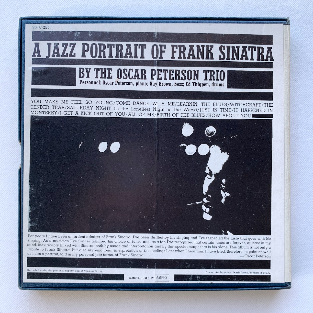 オープンリール/ OSCAR PETERSON / A JAZZ PORTRAIT OF FRANK SINATRA / US盤 7号 4トラック 19cm/s (7 1/2IPS) VERVE VSTC255