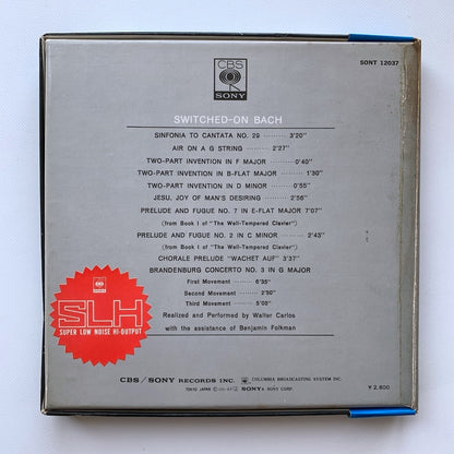 オープンリール/ WALTER CARLOS / SWITCHED ON BACH / 国内盤 7号 4トラック 19cm/s (7 1/2IPS) 帯・ライナー CBS SONY SONT-12037