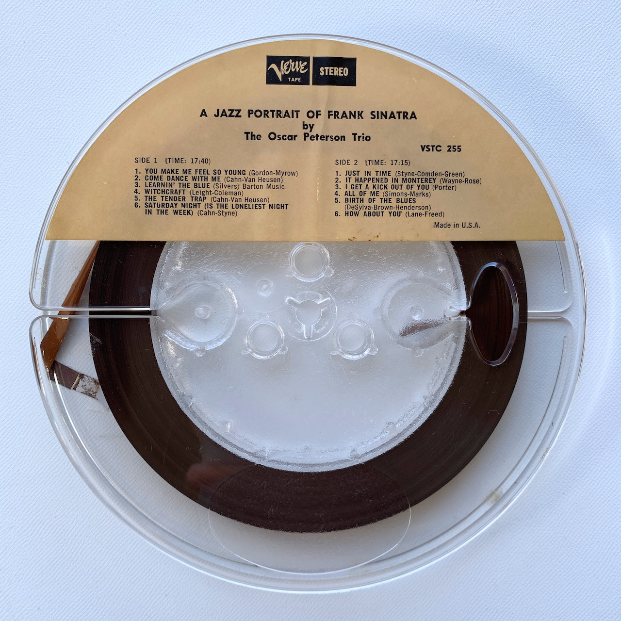 オープンリール/ OSCAR PETERSON / A JAZZ PORTRAIT OF FRANK SINATRA / US盤 7号 4トラック 19cm/s (7 1/2IPS) VERVE VSTC255