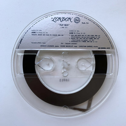 オープンリール/ ジャック・ルーシェ / プレイ・バッハ 第5集 / 国内盤 7号 4トラック 19cm/s (7 1/2IPS) 帯・ライナー LONDON TLA-13