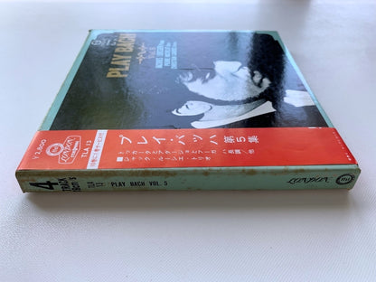 オープンリール/ ジャック・ルーシェ / プレイ・バッハ 第5集 / 国内盤 7号 4トラック 19cm/s (7 1/2IPS) 帯・ライナー LONDON TLA-13