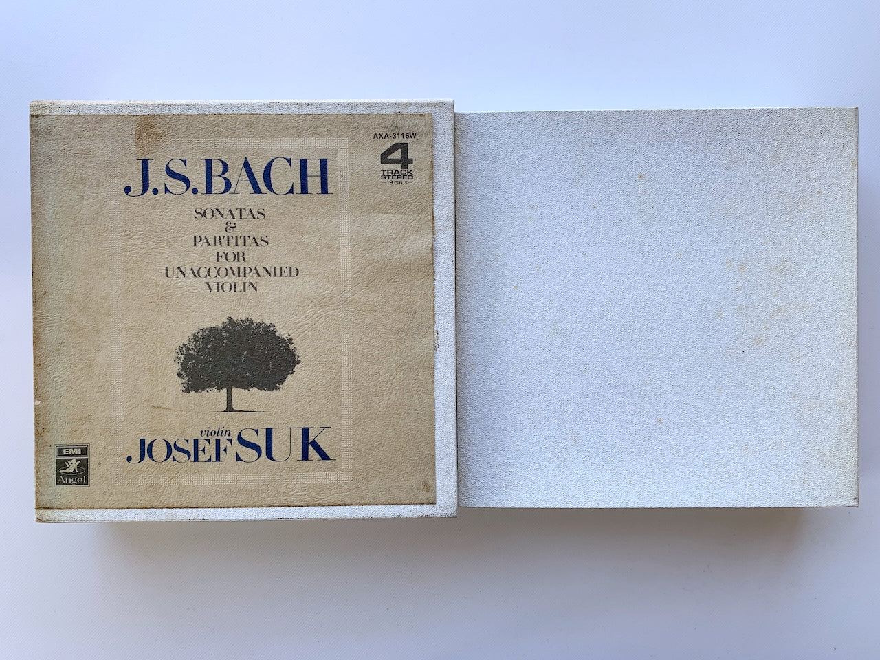 オープンリール/ ヨゼフ・スーク / J.S.バッハ：無伴奏ヴァイオリンのためのソナタとパルティータ(全曲) / 国内盤 2本組 7号 4トラック 19cm/s (7 1/2IPS) ライナー EMI AXA-3116W