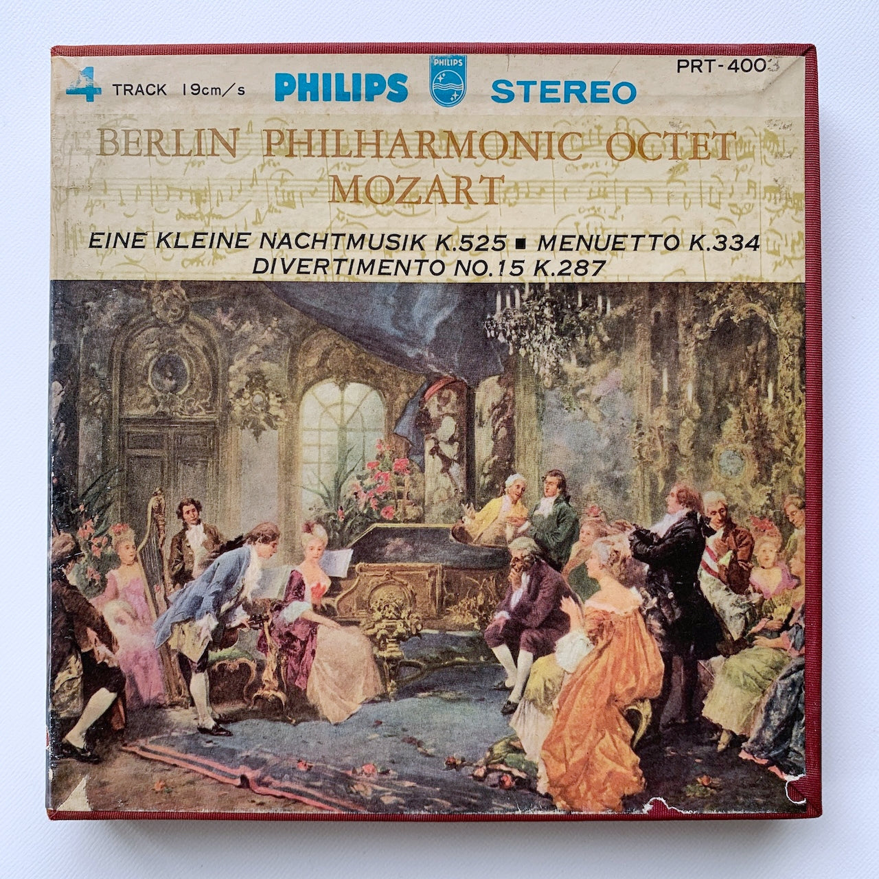 オープンリール/ ベルリン・フィルハーモニー八重奏団 / モーツァルト：アイネ・クライネ・ナハトムジーク / 国内盤 7号 4トラック 19cm/s (7 1/2IPS) ライナー PHILIPS PRT-4003