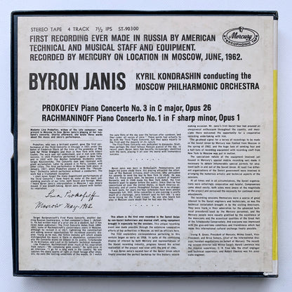 オープンリール/ バイロン・ジャニス / ラフマニノフ：ピアノ協奏曲第1番 他 / US盤 7号 4トラック 19cm/s (7 1/2IPS) MERCURY ST-90300