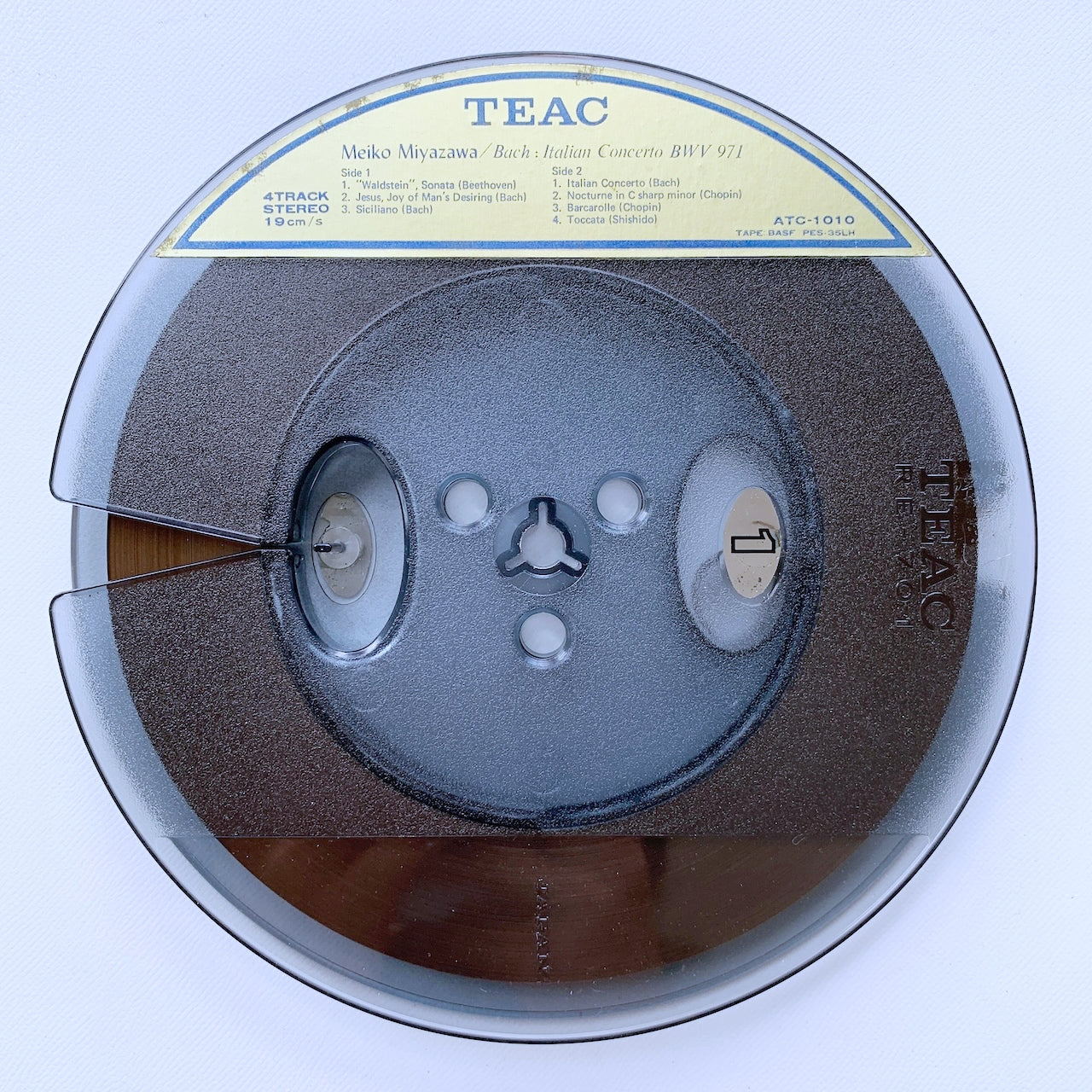 オープンリール/ 宮沢明子 / J.S.バッハ：イタリア協奏曲 他 / 国内盤 7号 4トラック 19cm/s (7 1/2IPS) ライナー TEAC ATC-1010