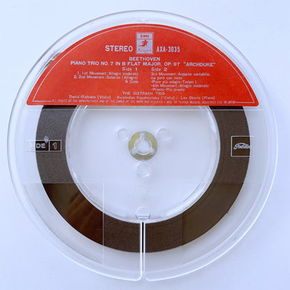 オープンリール/ オイストラフ・トリオ / ベートーヴェン：ピアノ三重奏曲第7番「大公」 / 国内盤 7号 4トラック 19cm/s (7 1/2IPS) ライナー EMI AXA-3035