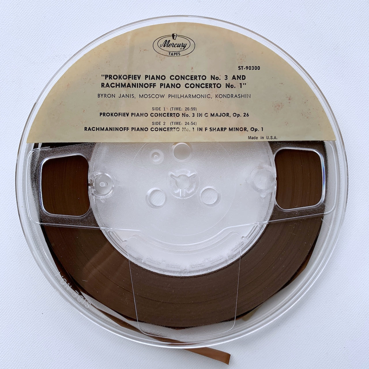 オープンリール/ バイロン・ジャニス / ラフマニノフ：ピアノ協奏曲第1番 他 / US盤 7号 4トラック 19cm/s (7 1/2IPS) MERCURY ST-90300