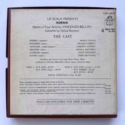 オープンリール/ マリア・カラス / ベッリーニ：歌劇「ノルマ」 / US盤 7号 4トラック 9.5cm/s (3 3/4IPS) ANGEL Y3S-3615