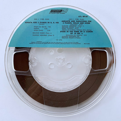 オープンリール/ アシュケナージ、フレイジャー / モーツァルト：2台のピアノのためのソナタ 他 / US盤 7号 4トラック 19cm/s (7 1/2IPS) インサート AMPEX LCL80168