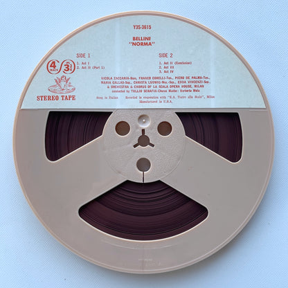 オープンリール/ マリア・カラス / ベッリーニ：歌劇「ノルマ」 / US盤 7号 4トラック 9.5cm/s (3 3/4IPS) ANGEL Y3S-3615