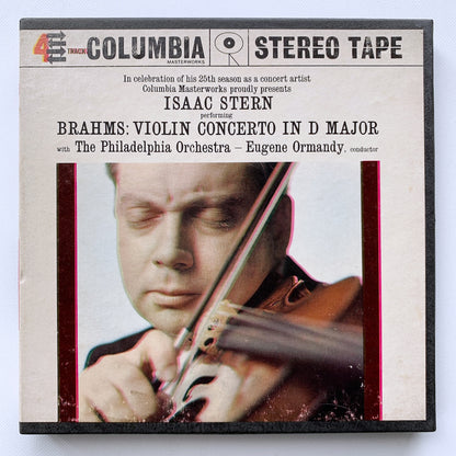 オープンリール/ スターン、オーマンディ / ブラームス：ヴァイオリン協奏曲 / US盤 7号 4トラック 19cm/s (7 1/2IPS) インサート COLUMBIA MQ374